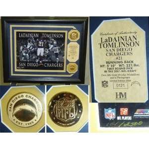 Ladainian Tomlinson Framed Coin Highland Mint Display   NFL Photomints 