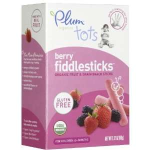   Organics Tots Plum Organic Fiddlesticks Snack Sticks, 2.12 oz   3pk