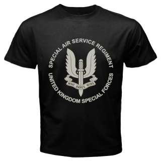 New SAS United Kingdom Special Forces Black T shirt  