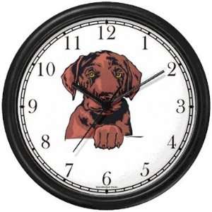 Chesapeake Bay Retriever Puppy Dog Wall Clock by WatchBuddy Timepieces 