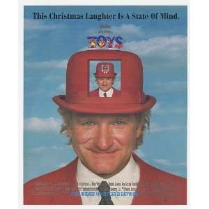  1992 Robin Williams Toys Movie Print Ad (Movie Memorabilia 