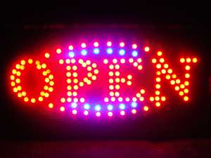 LED Neon Light Animated Motion OPEN Business Sign B161  