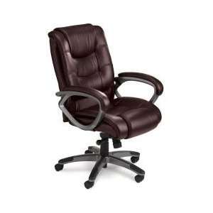  Utimo Deluxe Mid Back EZ Assemble Chair in Burgundy