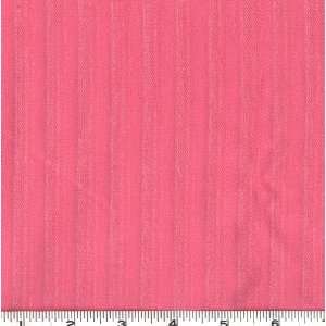  48 Wide Stripe Poly Suiting Pink/White Fabric By The 