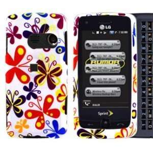  LG Rumor Touch LN510 Color Butterfly Hard Case Cover Phone 
