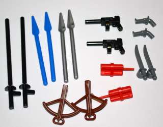  Lot Weapons Sword Crossbow Lance Dynamite Guns Tommy Spears Minifigs