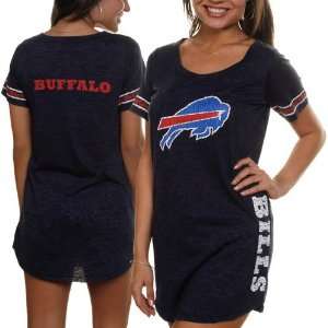 NCAA Reebok Buffalo Bills Ladies Sizzle Burnout Nightshirt   Navy Blue 