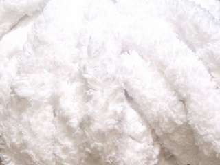 200 gr ICE Huge JUMBO PUFFY (100% Microfiber) Hand Knitting Yarn White 