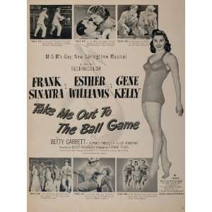   Out to Ball Game Esther Williams   Original Print Ad