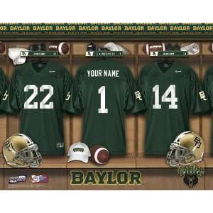  Personalized Baylor Bears Football Locker Room Print 