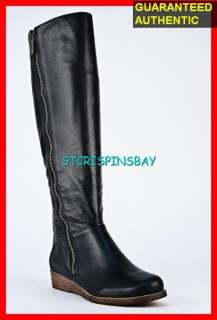 LUCKY BRAND AZURA KNEE HIGH BOOTS WOMENS 9 NEW $175 BLACK LEATHER 
