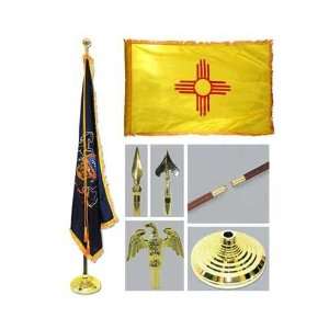  New Mexico 3ft x 5ft Flag Flagpole Base and Tassel Patio 