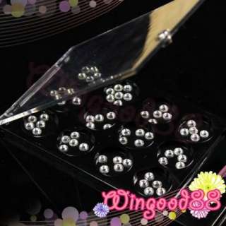 60x Crystal Clear Iron on Hot fix Nail Art Round Gems Decoration 