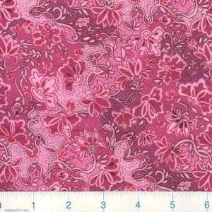  45 Wide Floral Silhouette Twirling Florals Magenta 