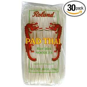 Roland Noodles, Pad Thai Rice Sticks, 14 Ounce Packages (Pack of 30 