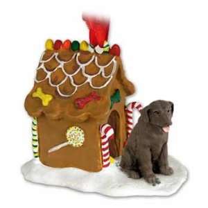  Chocolate Lab Gingerbread House Christmas Ornament