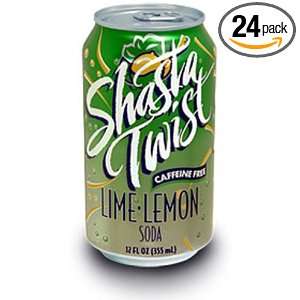 Shasta Lime Lemon Twist Soda, 12 Ounce Cans (Pack of 24)  