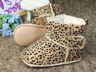 A280 new baby toddler boy girl leopard boots shoes US 3 4  