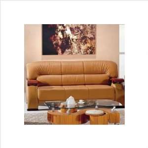   12 Chrysocolla Leather Sofa (2 Pieces) Leather Beige
