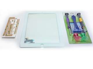 new white oem replacement ipad 2 digitizer with tool kit and 3m 
