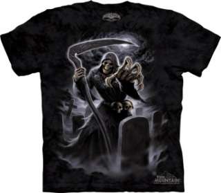   Mountain Dark Angel Grim Reaper Le Muerte skulls tombstones t shirt