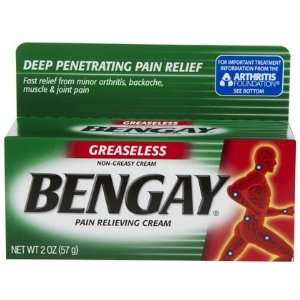  Bengay Pain Relieving Cream, Greaseless 2 oz (Quantity of 