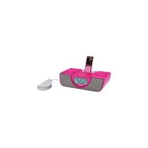  New Ihome Pink Dual Alarm Clock Fm Radio Pillow Shaker 