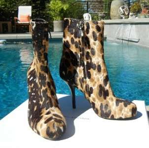   SOLD OUT**$945 BALENCIAGA Spotted Animal Ponyhair Booties Boots 36