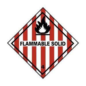   NMC 10.75x10.75 .050 Rig Dot Placard flammable Sol