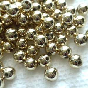   Gold Plated Arcylic Spacer Round Beads 6mm ~ Jewelry Findings ~ Arts