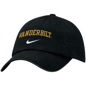  Nike Vanderbilt Commodores Black Campus Adjustable Hat 