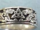 man s sterling band ring dragon design around center sz $ 25 00 time 