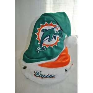  Miami Dolphins plush holly NFL Swoop Team logo Santa Hat 