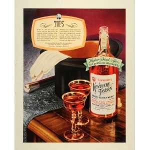  1938 Ad Glenmore Kentucky Tavern Bourbon Whiskey Glassware Top 