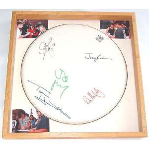  Aerosmith Autographed Signed Rare Drumhead & Proof Display 