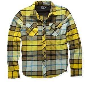  Fox Racing Dilemma Flannel Shirt   2X Large/Blazing Yellow 