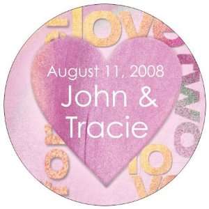 Baby Keepsake Love and Heart Theme Personalized Travel Candle Favors 