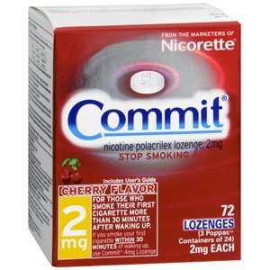  PACK OF 3 EACH COMMIT SMOKING AID 2MG CHERRY 72TB PT 