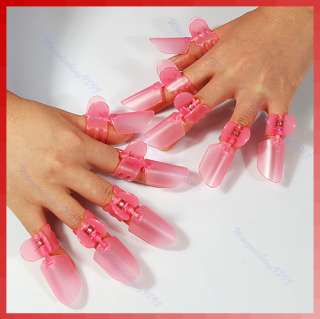 10pcs Nail Polish Protection Clipper Nail Art Tips Pink  