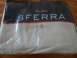 New Sferra Bari Blanket Cover   Ivory or White Italy  