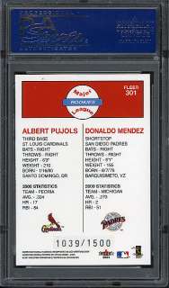 2001 Fleer Platinum ALBERT PUJOLS #301 PSA 9 (R) /1500  