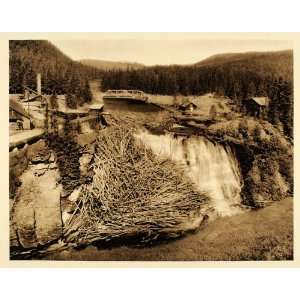  1932 Storfoss Floating Timber Tommer River Norway 