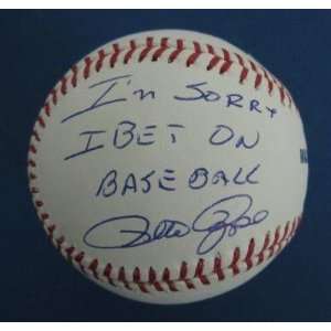   Sorry I Bet on  Inscription   Autographed Baseballs Sports