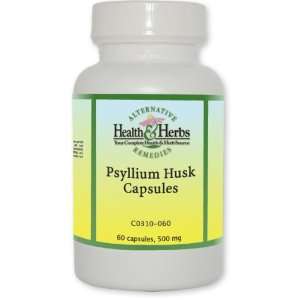   Health & Herbs Remedies Psyllium Husk Capsules, 60 Count Bottle