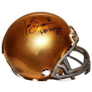  Tim Brown Autographed Notre Dame NCAA Mini Helmet Sports 