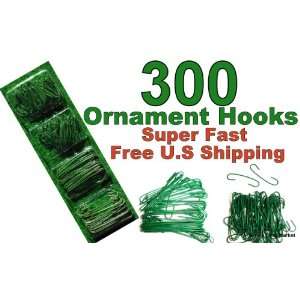  300 Count Ornament Hooks Vinyl Green