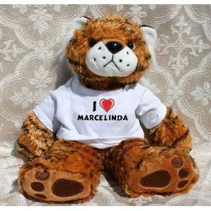  Plush Stuffed Tiger Toy with I Love Marcelinda Toys 