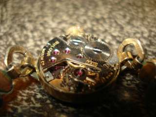 Vintage RARE 10K Gold Plate Bulova 17 Jewel Watch Tics  