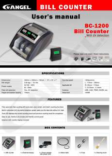 NEW MONEY BILL CASH COUNTER BANK MACHINE COUNT CURRENCY COUNTING CAD 