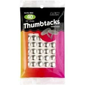  A & W Thumbtacks Nickel Solid Head, 1 cm (6 Pack)